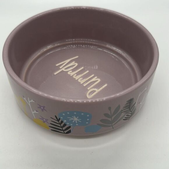 Whisker City Ceramic Non Skid 13 oz Purple Pet Food Dish - Picture 3 of 6